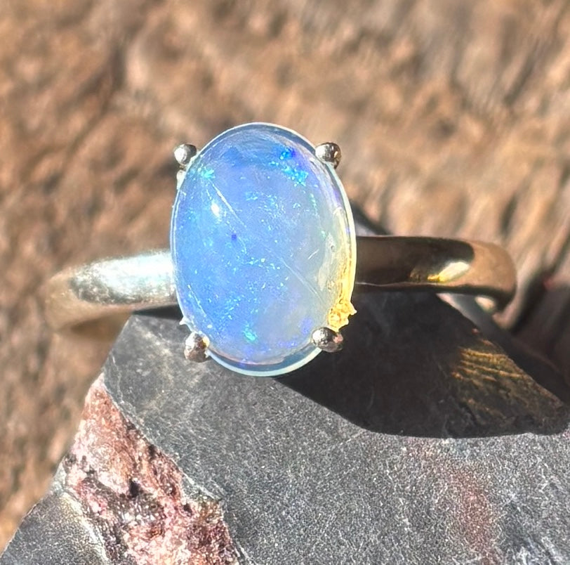 Let's Do Blue Ethiopian Opal Ring