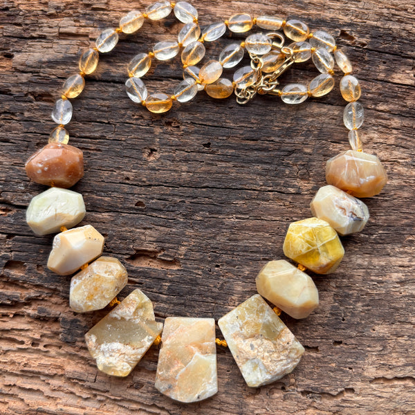Yellow Supreme Chunky Opal Necklace