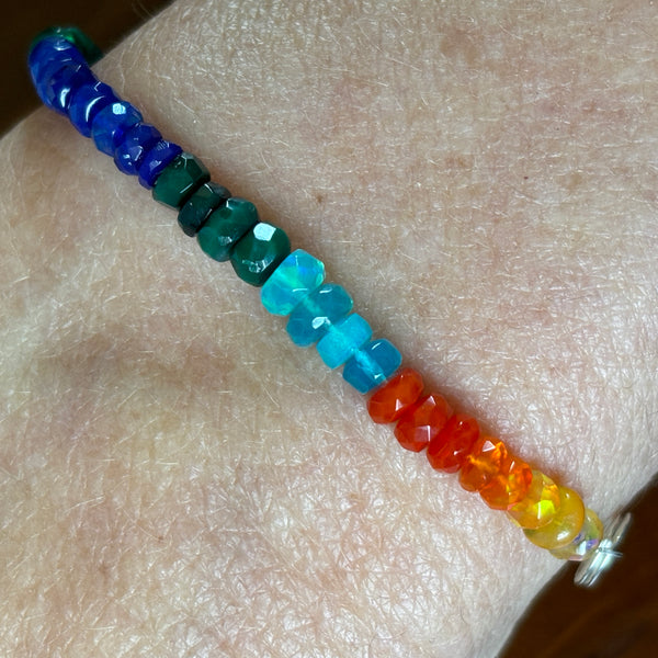 Rainbow's Edge Ethiopian Opal Bracelet