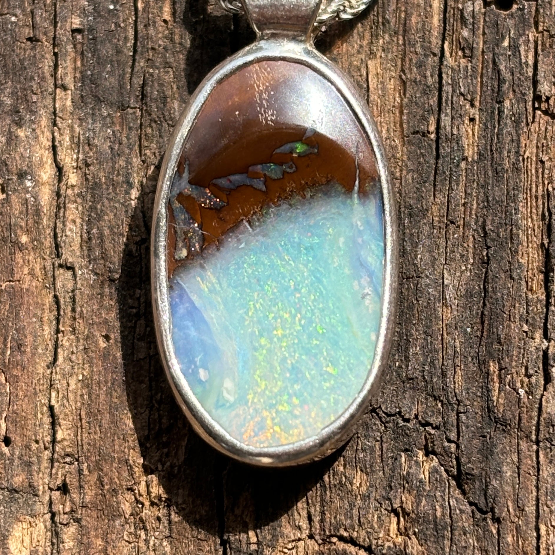 You Can Have Both Australian Boulder Opal Necklace
