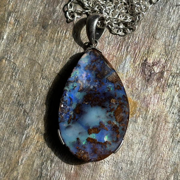 Bring Out the Blue Opal Necklace