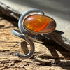 Orange Dream Mexican Fire Opal  Ring