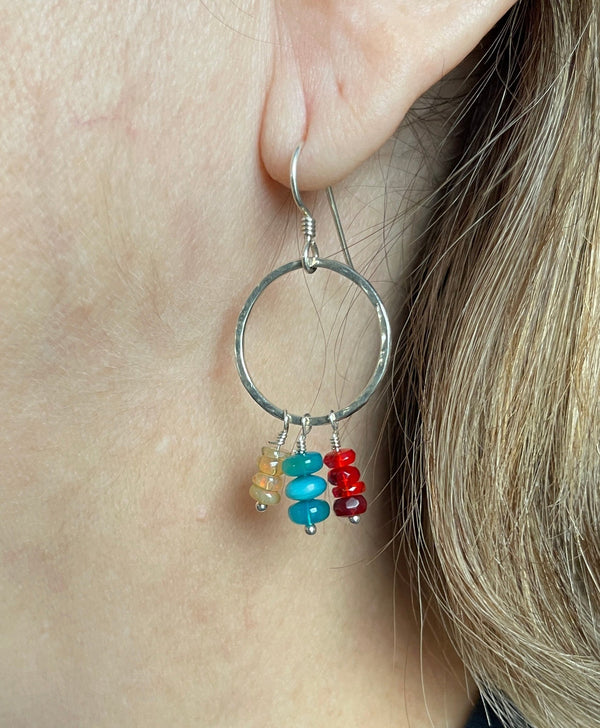 Accidental Dream Catcher Ethiopian Opal Earrings - Sheila Marie Opals