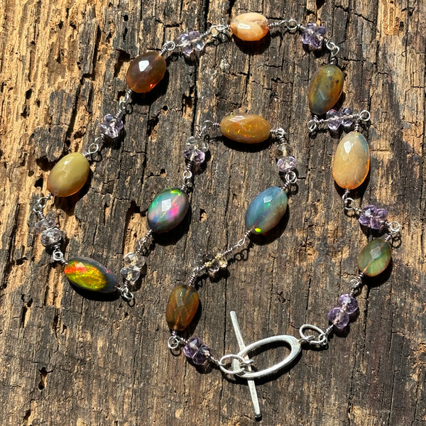 Calico Ethiopian Opal Necklace