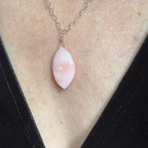 Little Pink Peruvian Opal Necklace