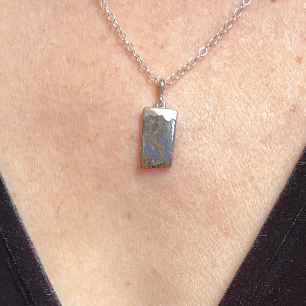 Pretty and Petite Boulder Opal Necklace
