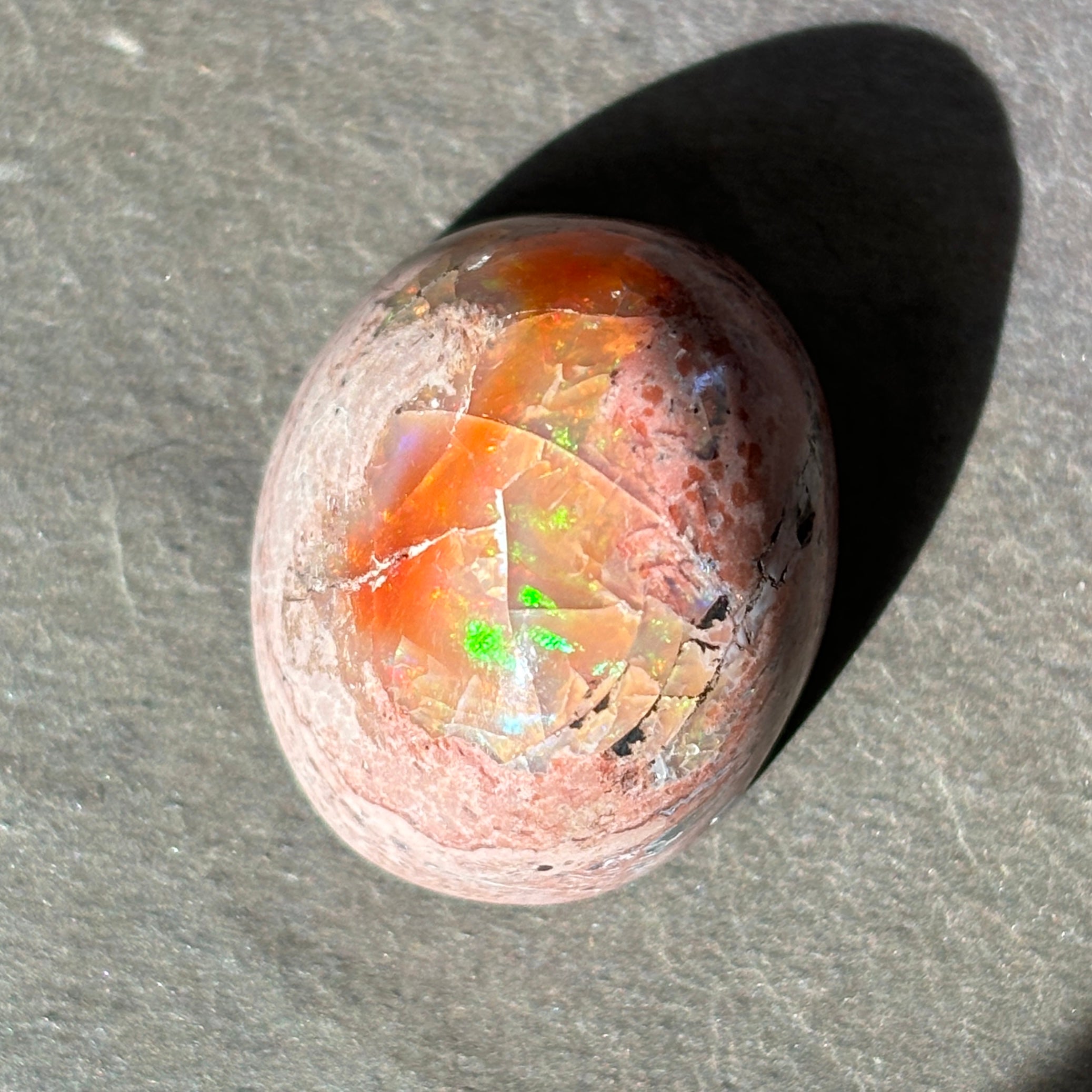Light On Mexican Cantera Opal Amulet