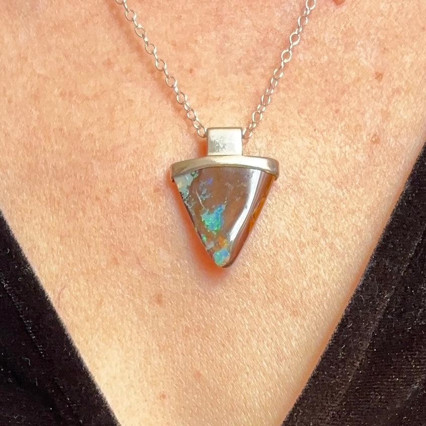 Triangular Beauty Opal Necklace