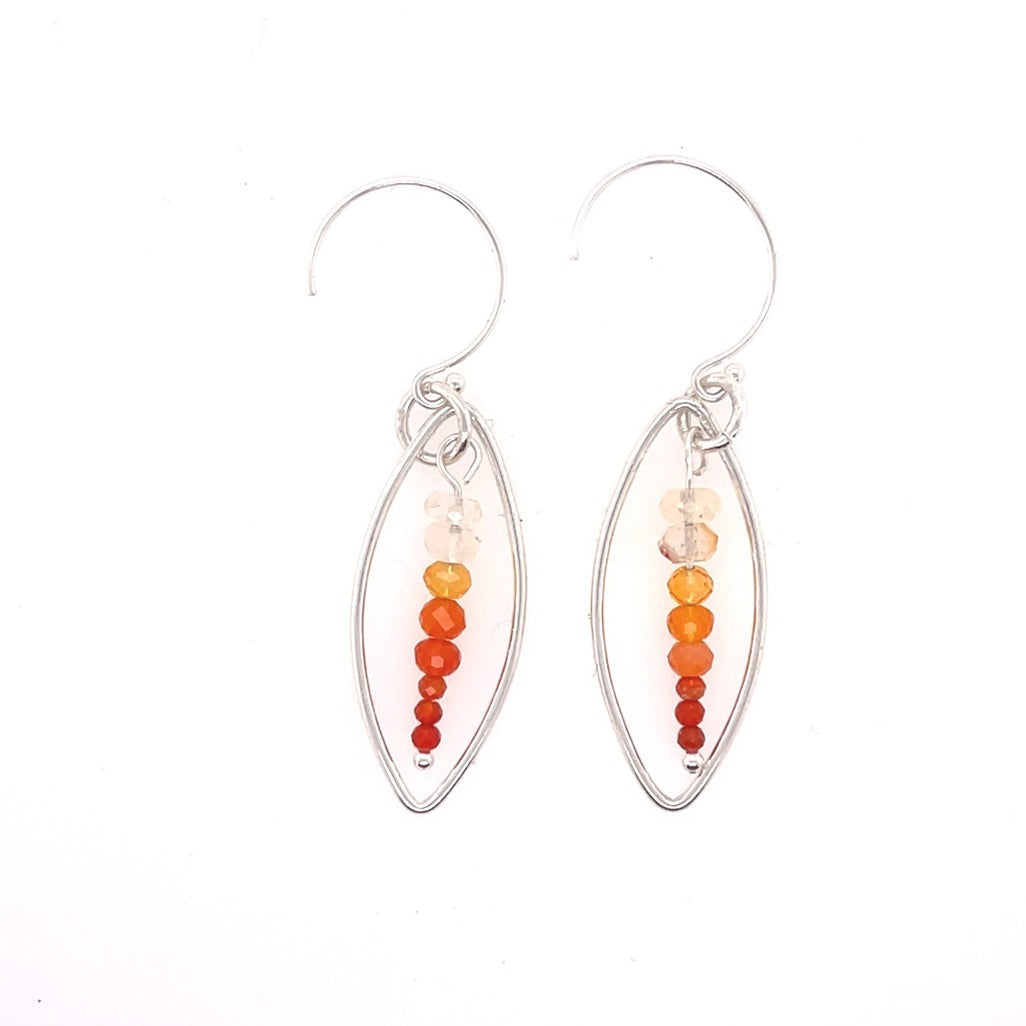 Orange in the Middle Opal Earring - Sheila Marie Opals