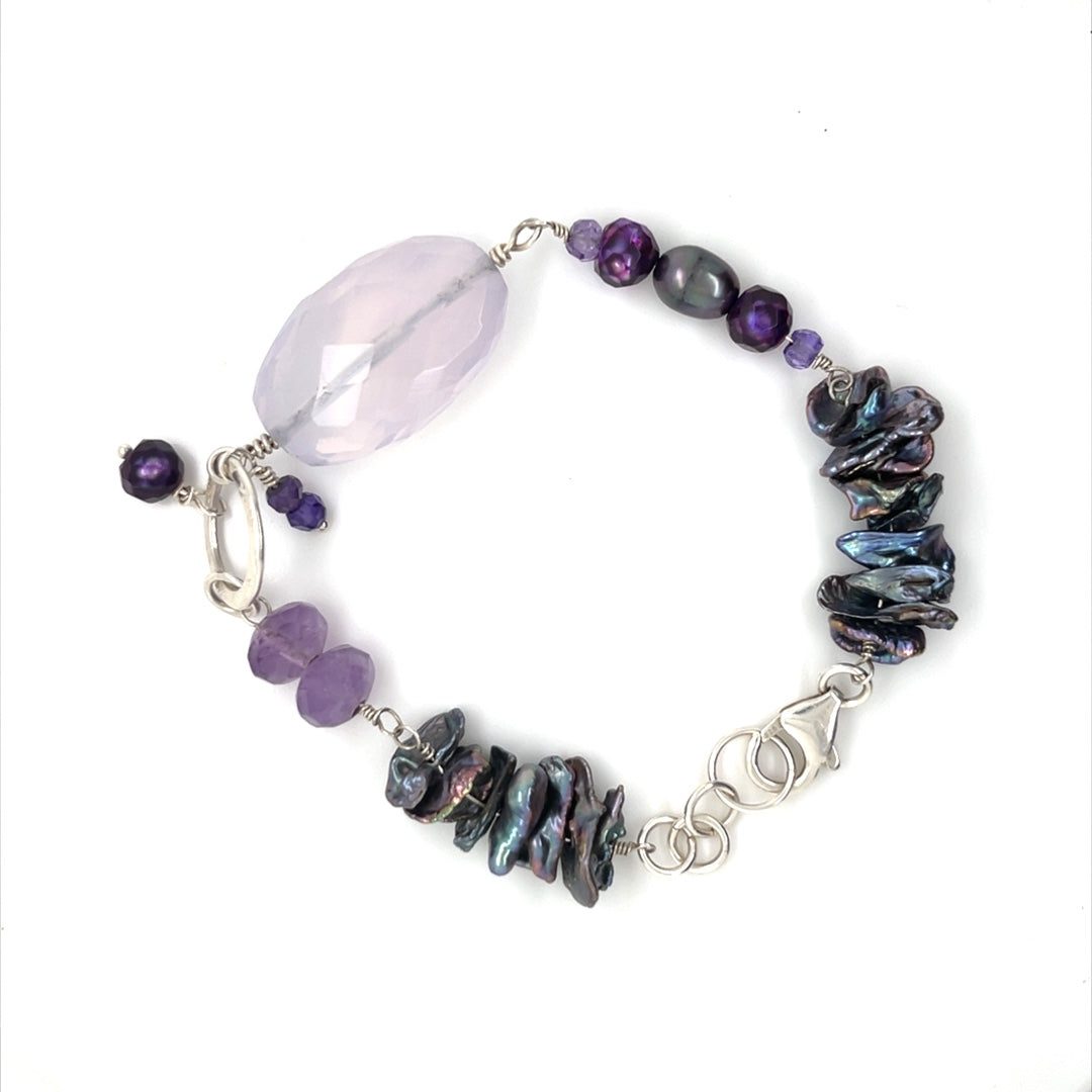 Mexican Lavender Love Opal Bracelet - Sheila Marie Opals