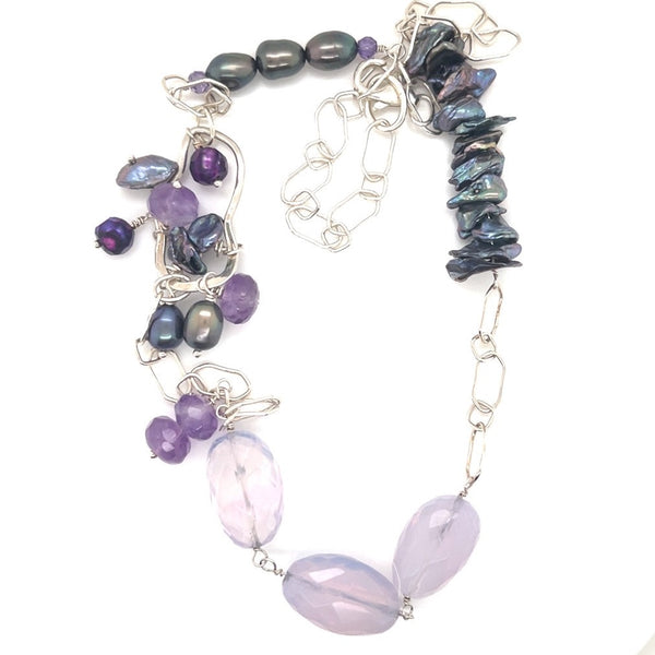 Mexican Lavender Love Opal Necklace - Sheila Marie Opals