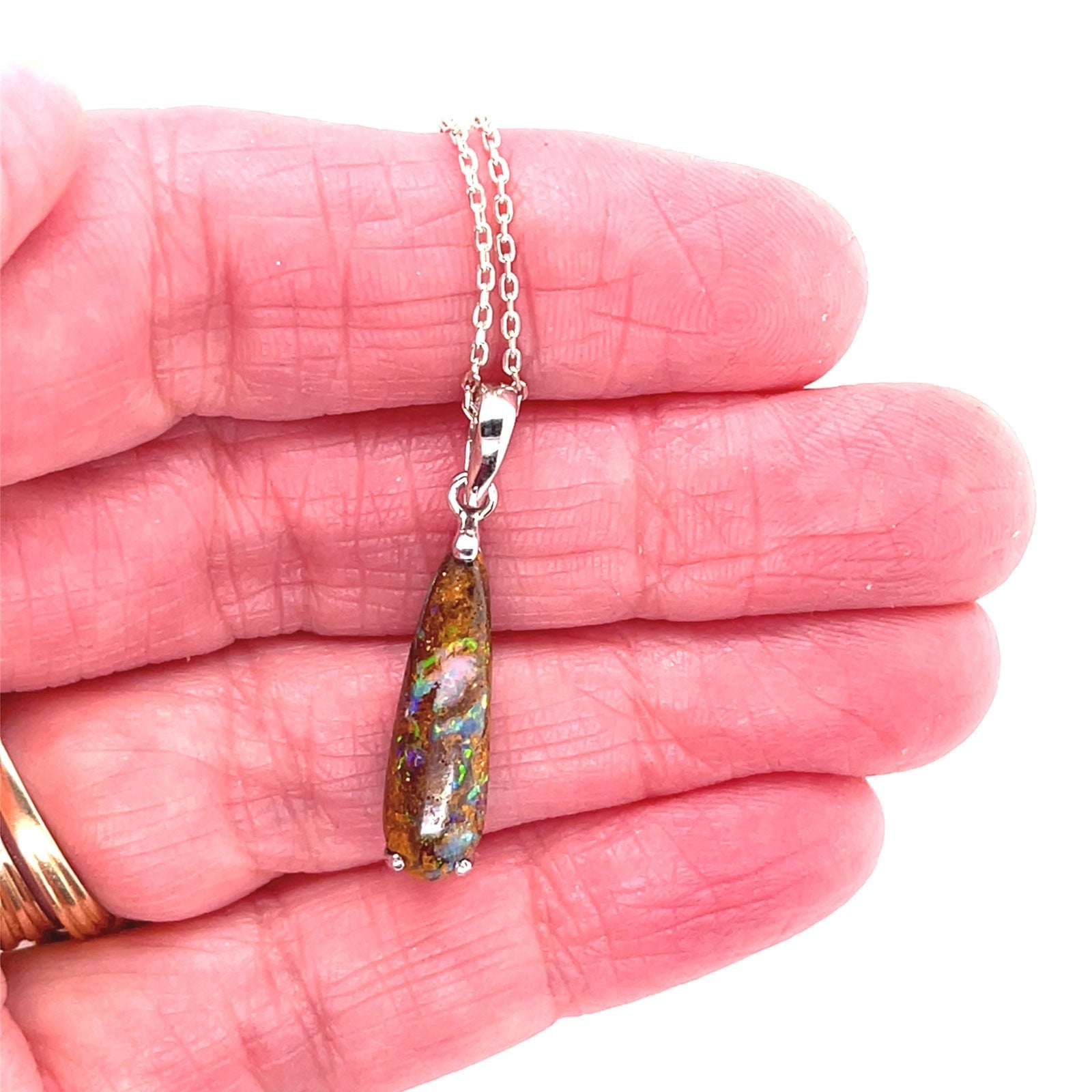 Delicate and Divine Boulder Opal Necklace - Sheila Marie Opals