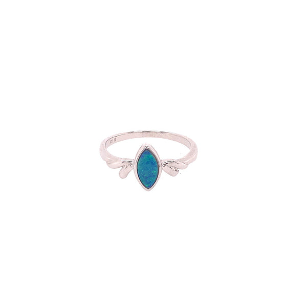 Ocean Blue Australian Opal Ring - Sheila Marie Opals