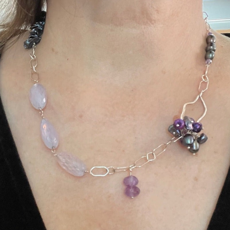 Mexican Lavender Love Opal Necklace - Sheila Marie Opals