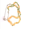 Peaches and Green Ethiopian and Peridot necklace - Sheila Marie Opals