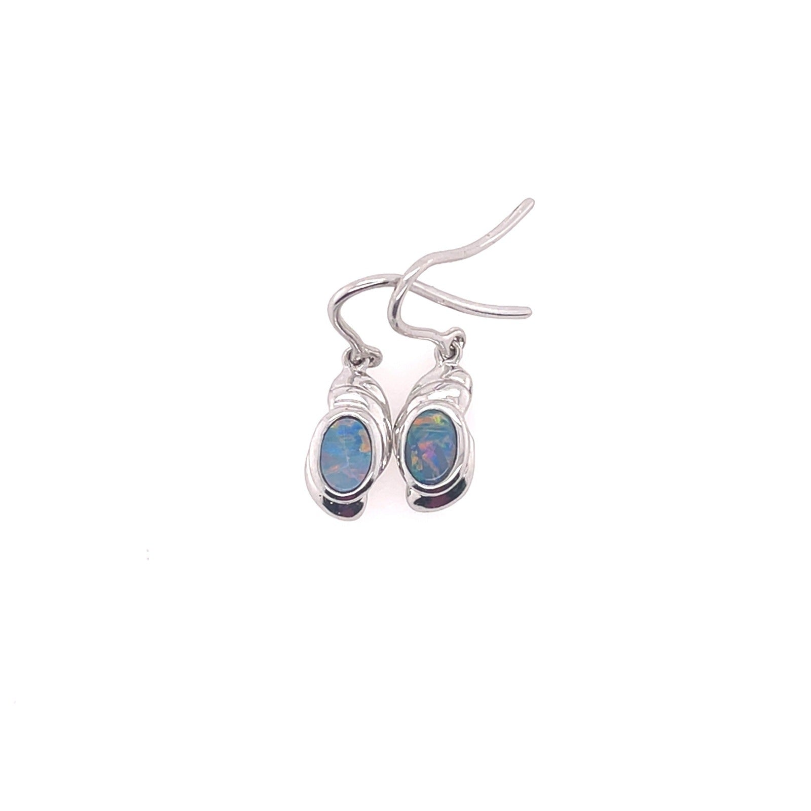 Australian Wave Sterling Silver Earrings - Sheila Marie Opals