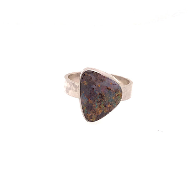Rounded but Triangular Opal Ring - Sheila Marie Opals