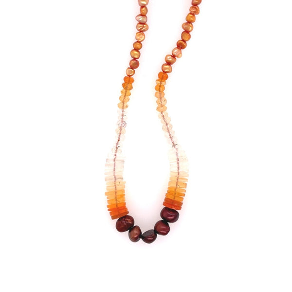 Mexican Mini-Abundance Opal and Pearl Necklace - Sheila Marie Opals