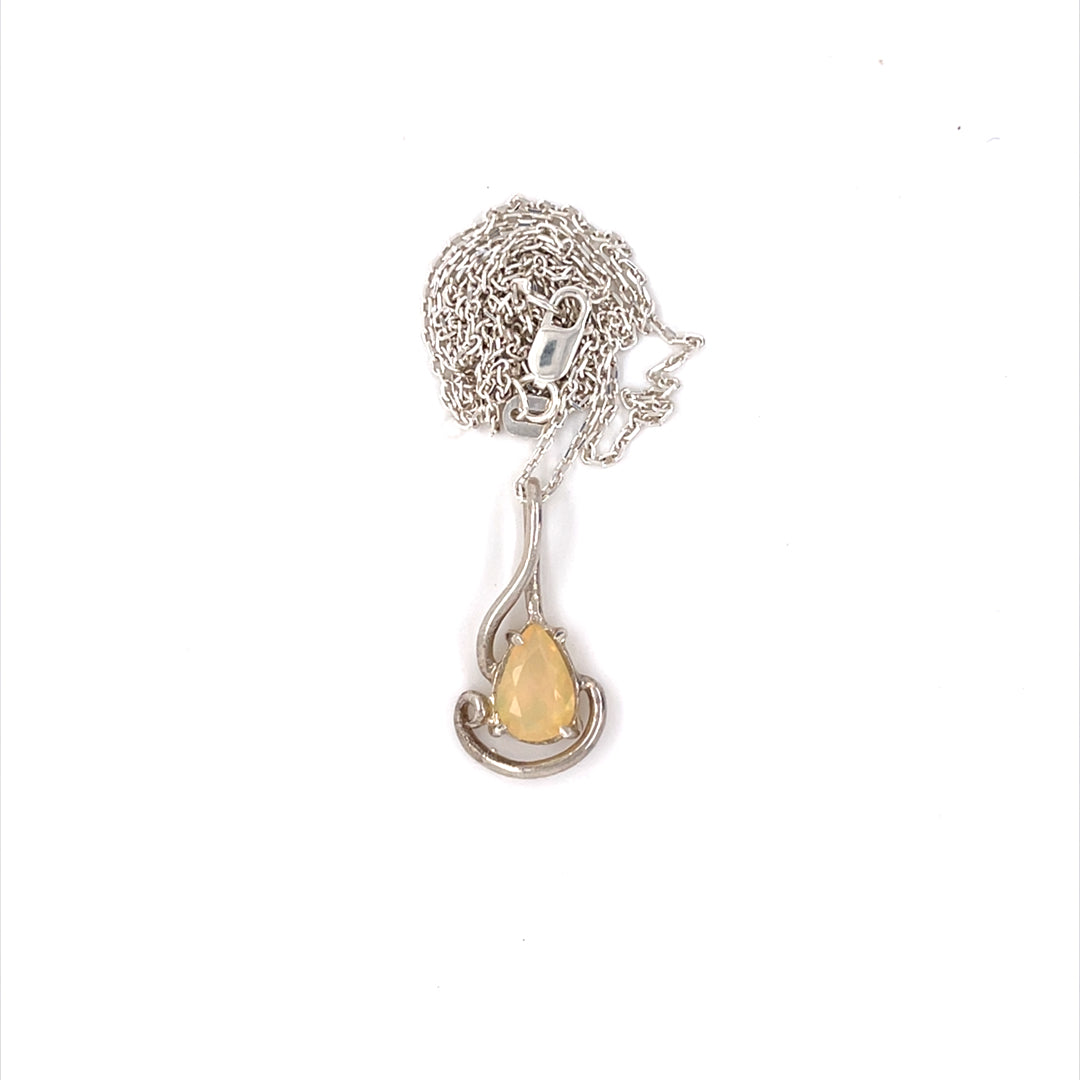 Comfortably Cradled Ethiopian Opal Necklace - Sheila Marie Opals