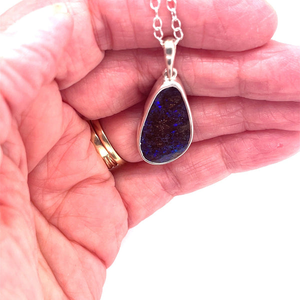 Neon Blue Opal Necklace - Sheila Marie Opals